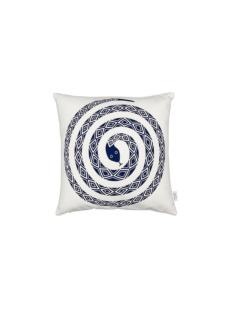 Cuscino Graphic Print Snake 40x40cm bianco