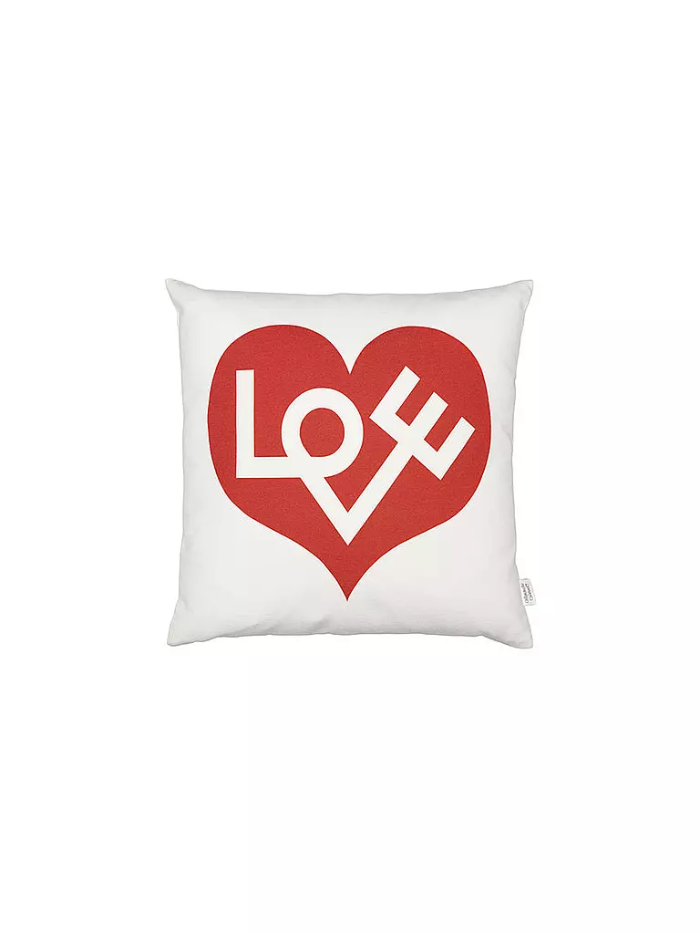 VITRA | Cuscino "Graphic Print Love" 40x40cm | Bianco
