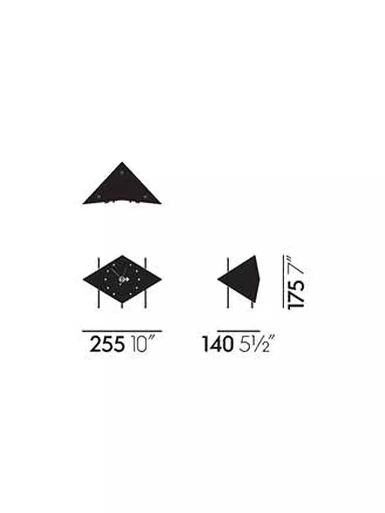 VITRA | Orologio da tavolo - Diamond Clock Noce Massiccio |