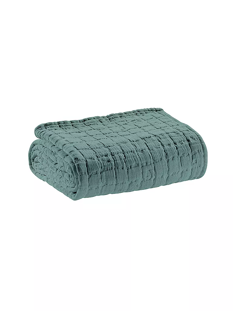 VIVARAISE | Coperta - Plaid 130x200cm SWAMI Lichen | Petrolio