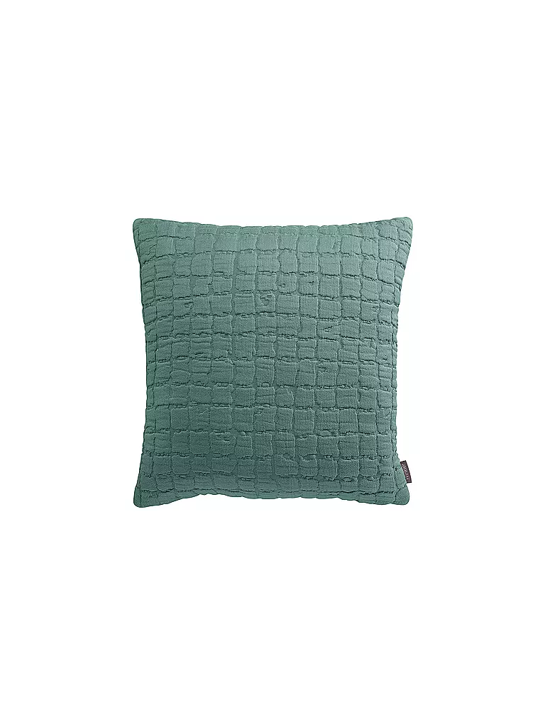 VIVARAISE | Fodera per cuscino 45x45cm SWAMI Lichen | Petrolio