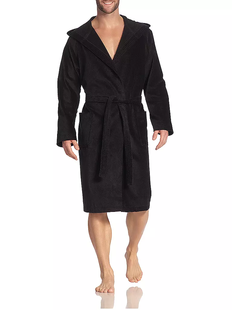 VOSSEN | Accappatoio unisex TEXAS nero | Nero