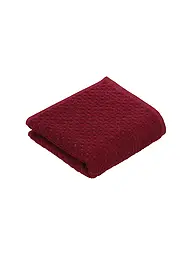VOSSEN | Gästetuch 30x50cm GOLDEN CENTURY Slate Grey | Rosso scuro
