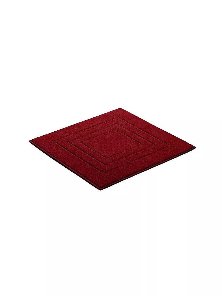 VOSSEN | Badteppich FEELING 60x60cm Rubin | Rosso scuro