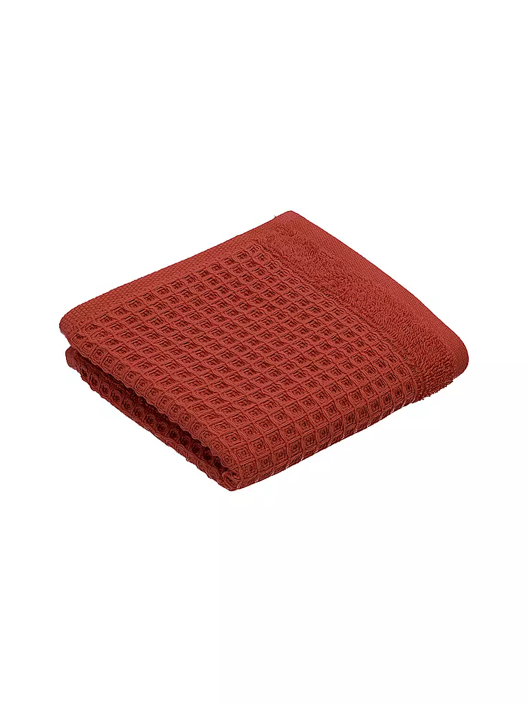 VOSSEN | Gästetuch 30x50cm SENSES Raw Sugar | Rosso scuro