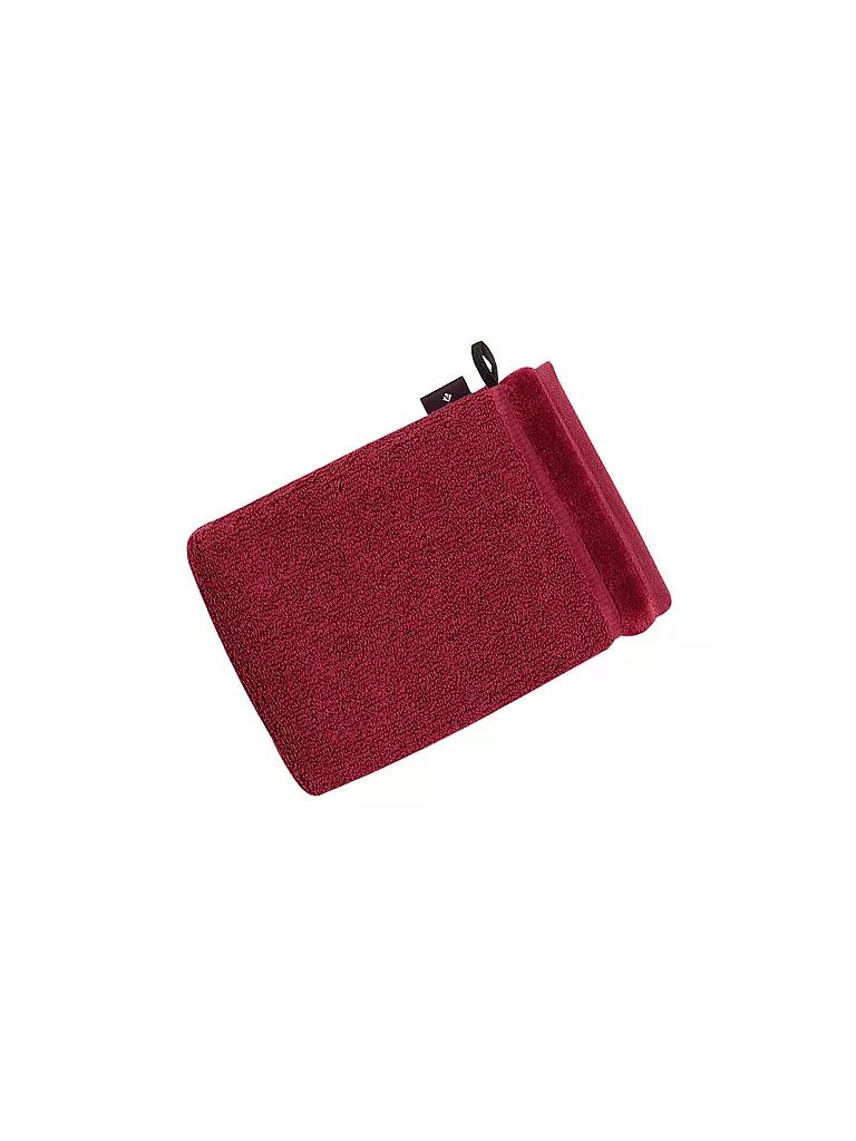 VOSSEN | Guanto da bagno PURE 16x22cm Red Rock | Rosso scuro