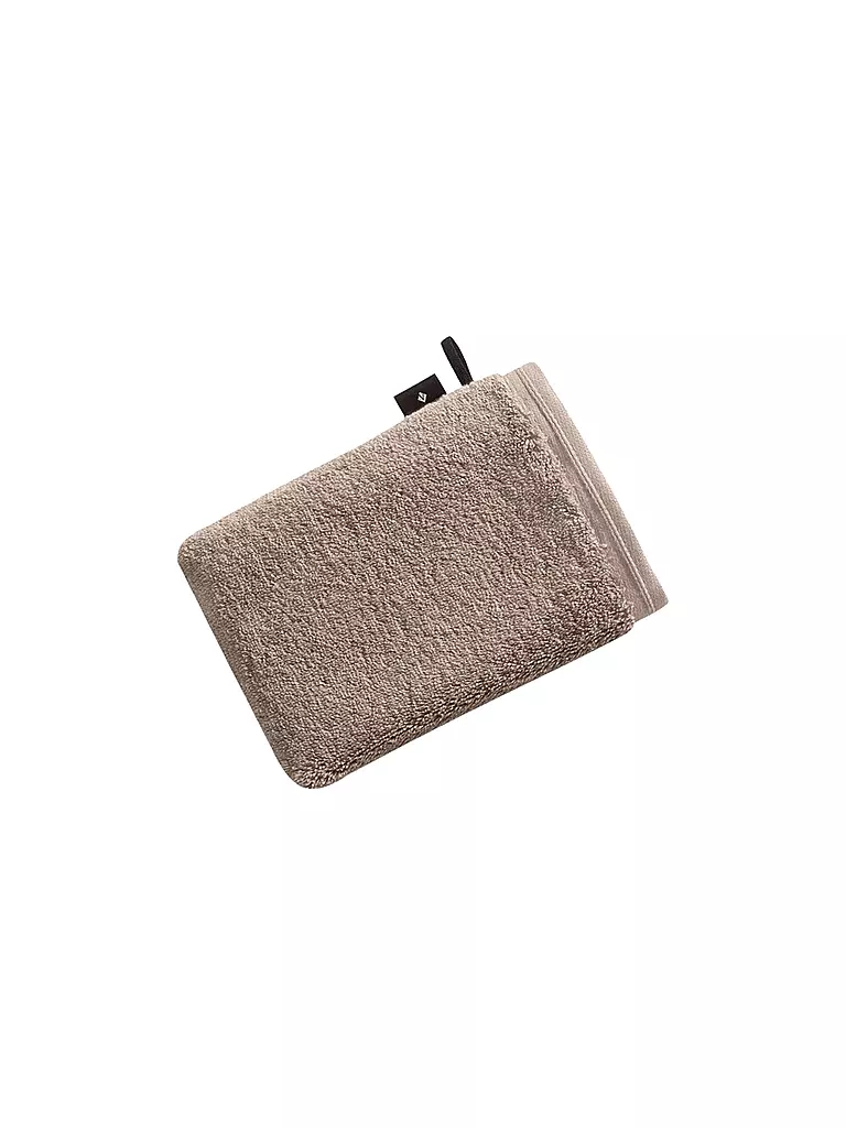 VOSSEN | Guanto da bagno VEGAN LIFE 16x22cm Pepplestone | Marrone