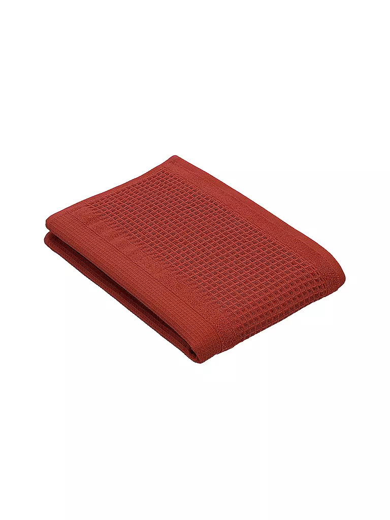 VOSSEN | Telo doccia 67x140cm SENSES Raw Sugar | Rosso scuro