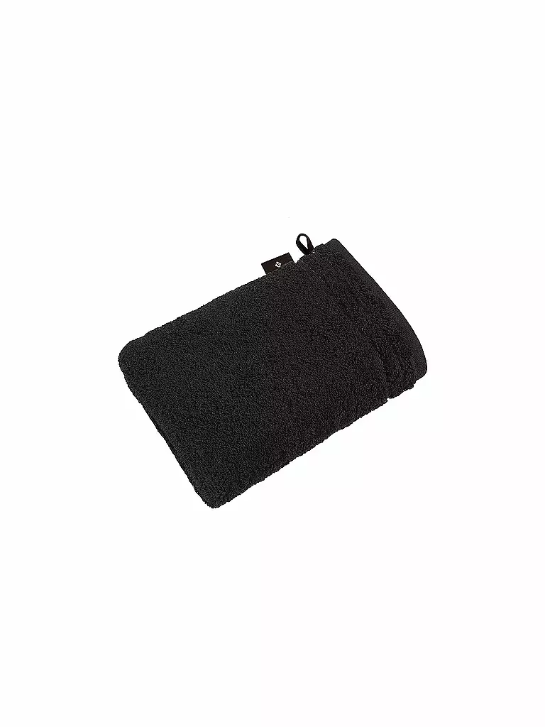 VOSSEN | Waschhandschuh CALYPSO FEELING 22x16cm Schwarz | Nero