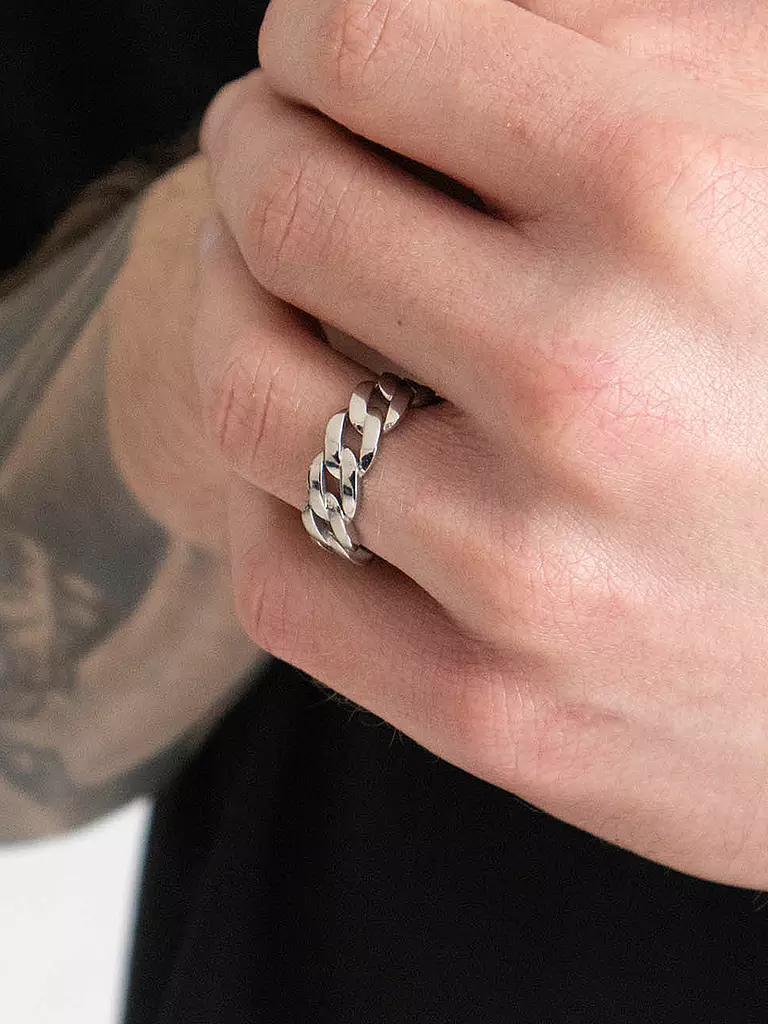 WARPEDSENSE | Anello CUBAN in acciaio inossidabile | Argento