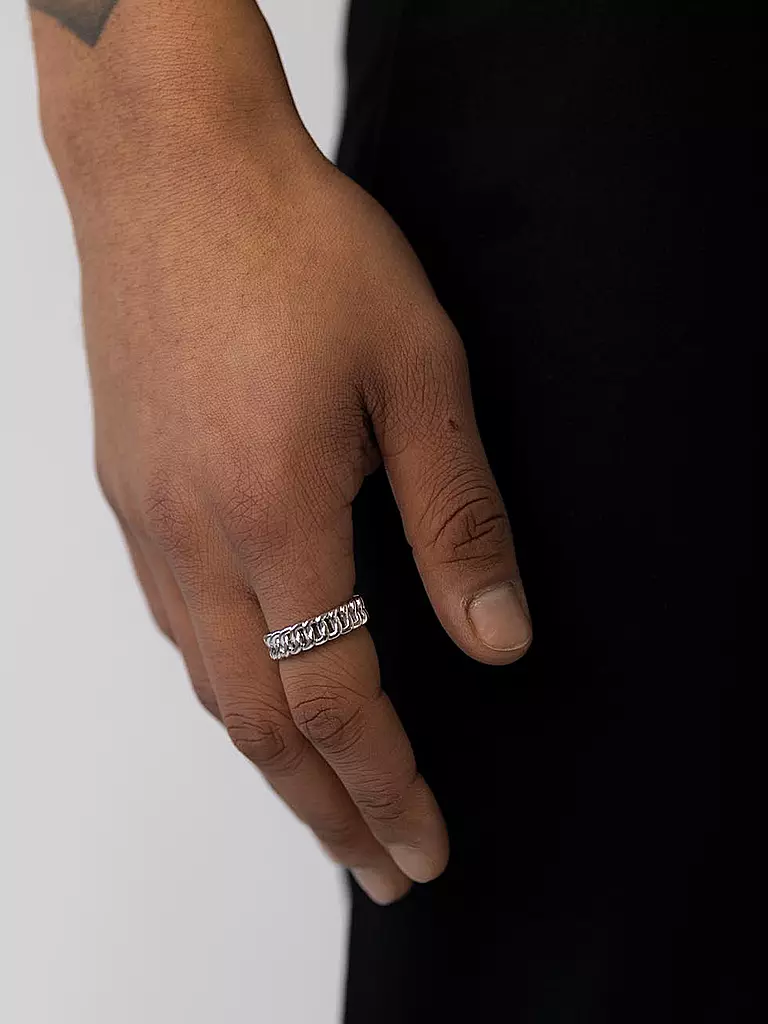 WARPEDSENSE | Anello SLIM CUBAN | Argento