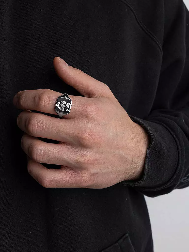 WARPEDSENSE | Ring ONI MASK | Argento