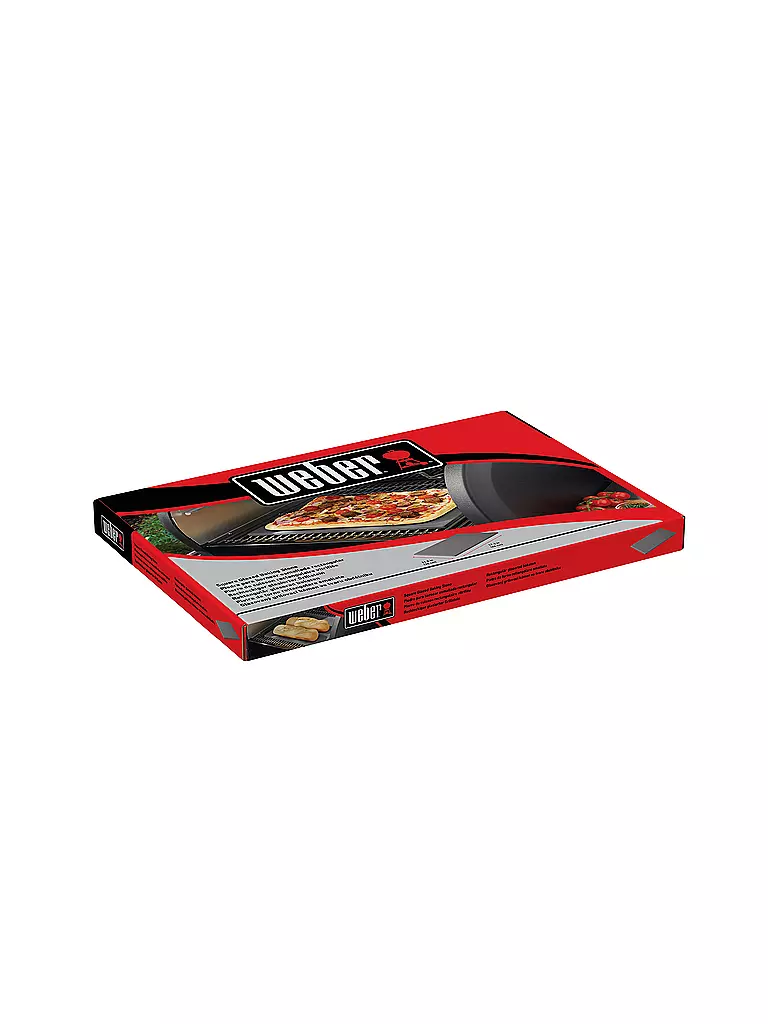 WEBER GRILL | Pietra per pizza smaltata rettangolare 44x30 cm in ceramica nera |