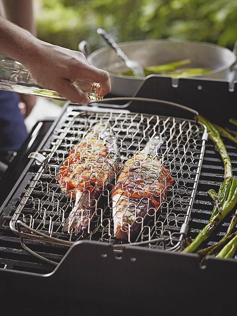 WEBER GRILL | Supporto per pesce e verdure piccolo (da 37 cm) | Argento