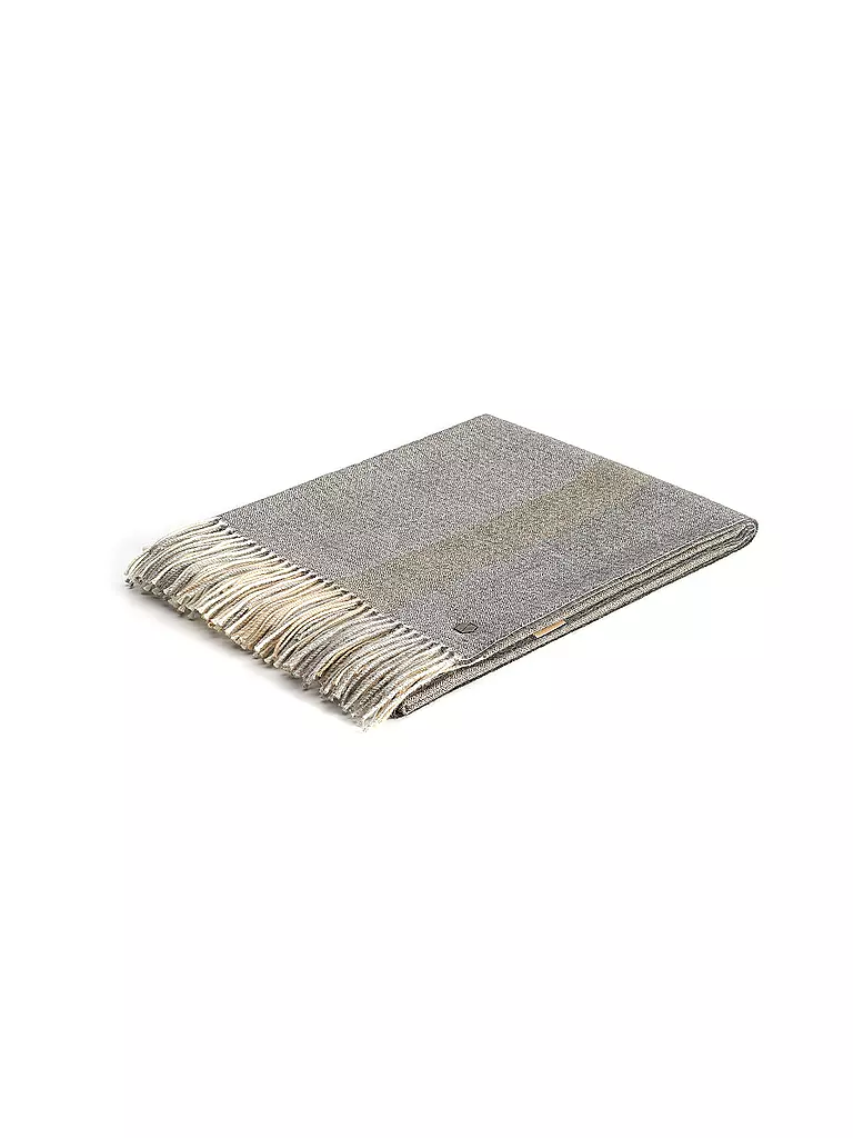 WEICH COUTURE ALPACA | Coperta in pregiata lana BORREA 130x180cm Grigio Scuro | Grigio