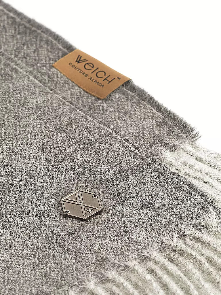 WEICH COUTURE ALPACA | Coperta in pregiata lana BORREA 130x180cm Grigio Scuro |