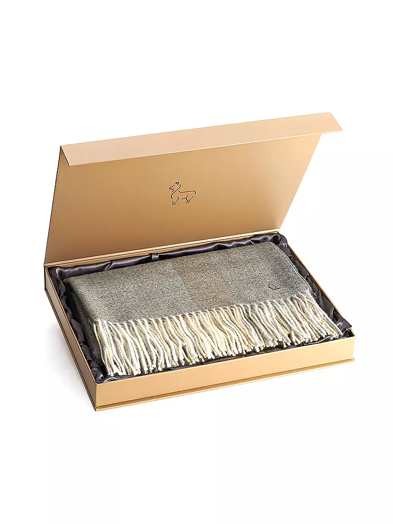 WEICH COUTURE ALPACA | Coperta in pregiata lana BORREA 130x180cm Grigio Scuro |