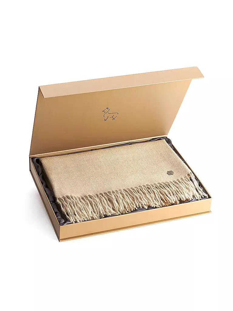 WEICH COUTURE ALPACA | Coperta in pregiata lana TIRA 130x180cm Beige | Beige