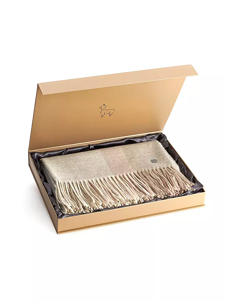 WEICH COUTURE ALPACA | Edelhaardecke BORREA 130x180cm Ecru | Cammello