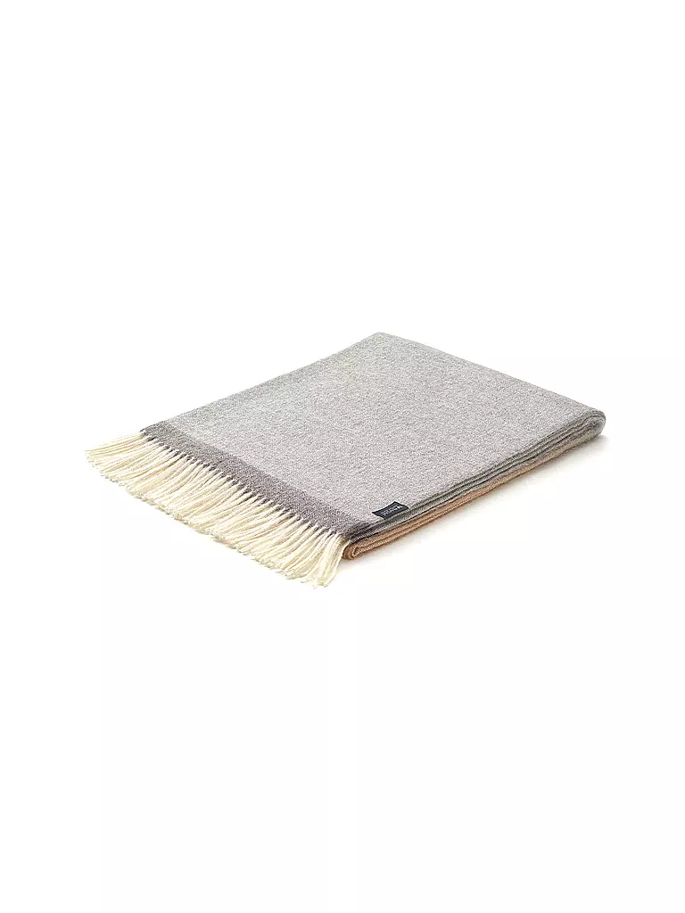 WEICH COUTURE ALPACA | Edelhaardecke MERIMA 130x180cm Gery/Ochre | Grigio chiaro