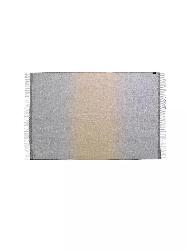 WEICH COUTURE ALPACA | Edelhaardecke MERIMA 130x180cm Gery/Ochre | Grigio chiaro