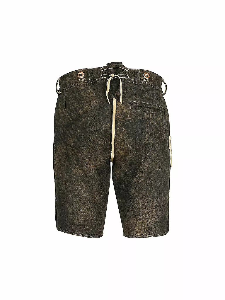 WEINBAUER | Lederhose in pelle di cervo "Wildruf" | Nero
