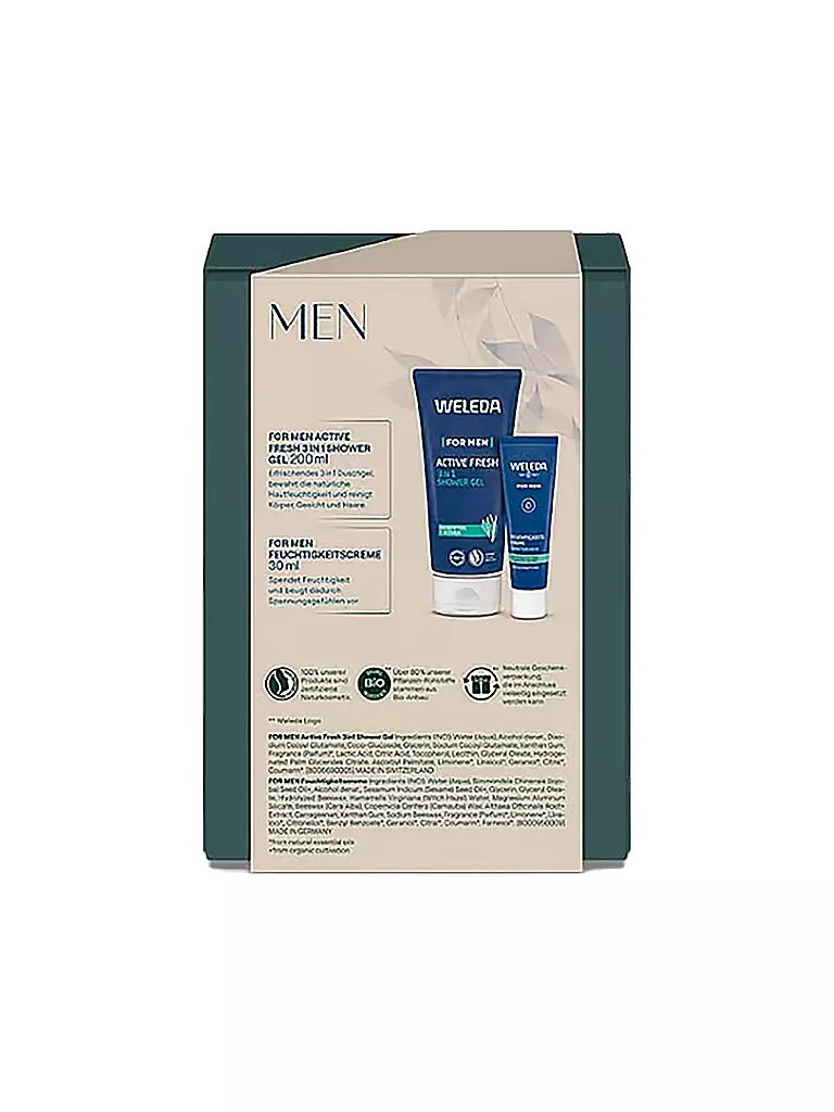 WELEDA | Cofanetto regalo - FOR MEN 200ml / 30ml |