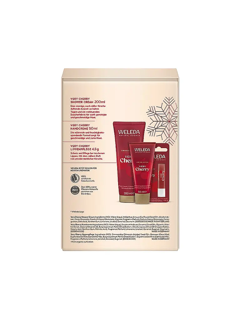 WELEDA | Cofanetto Regalo Limited Edition Very Cherry 200ml / 50ml / 4,8g | Senza colore