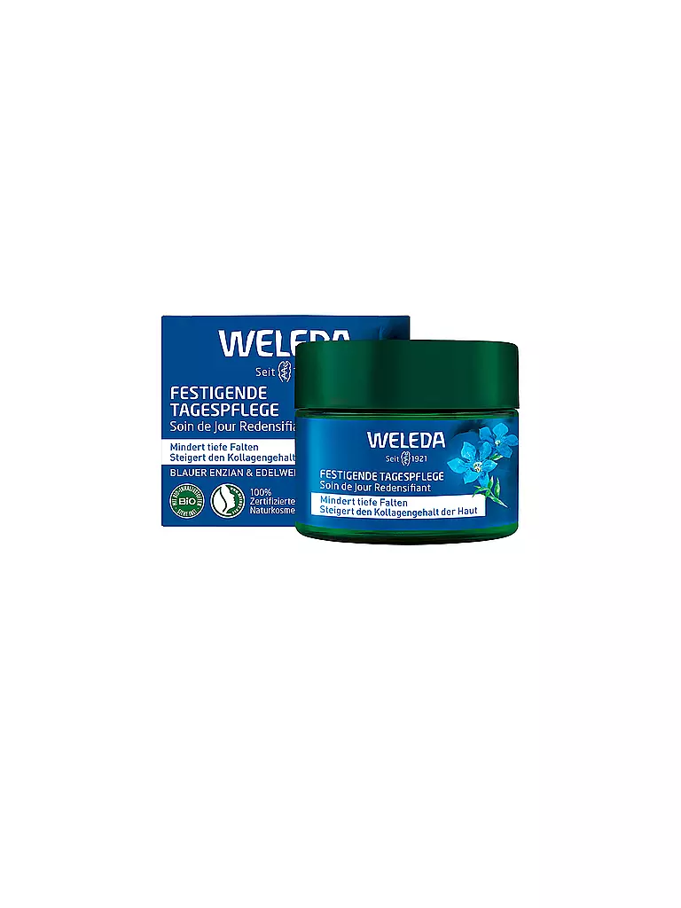 WELEDA | Crema viso - Trattamento giorno rassodante Genziana blu & Stella alpina 40ml | Senza colore