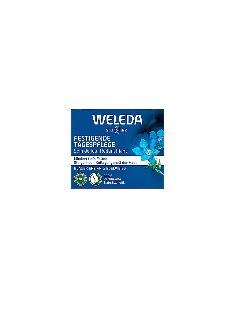 WELEDA | Crema viso - Trattamento giorno rassodante Genziana blu & Stella alpina 40ml | Senza colore