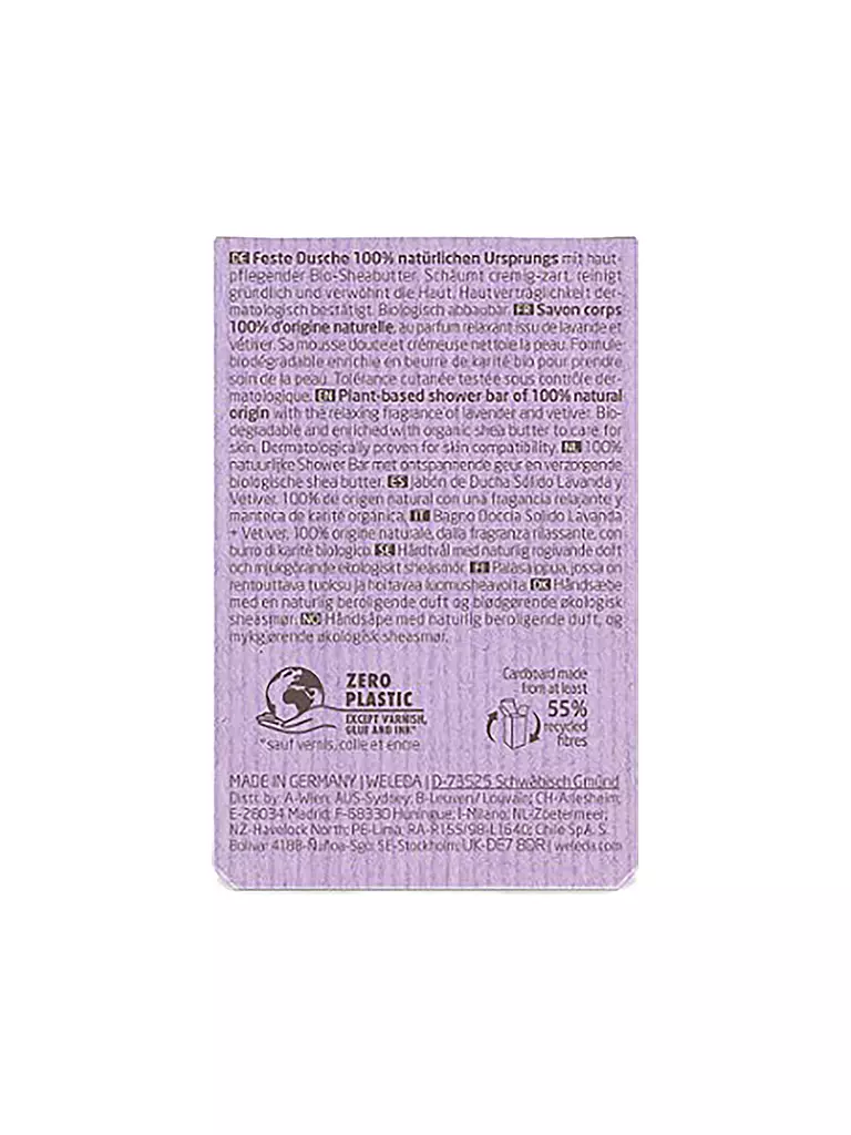 WELEDA | Detergente Solido Doccia Lavender+Vetiver 75g | Lilla
