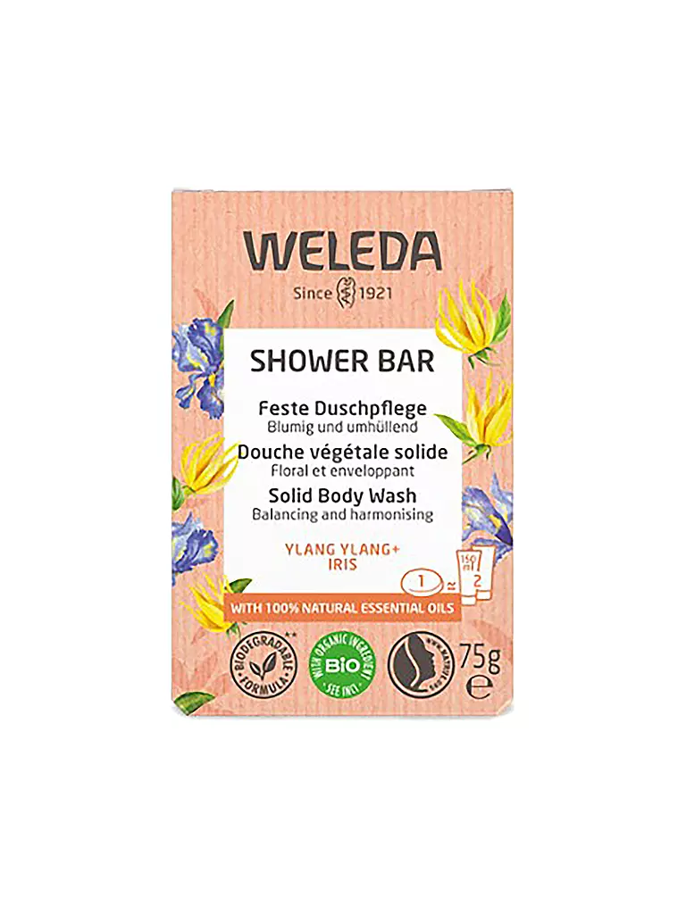 WELEDA | Detergente Solido Doccia Ylang Ylang+Iris 75g | Rosa