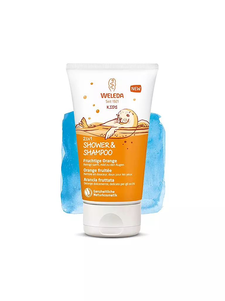 WELEDA | Kids 2in1 Doccia & Shampoo "Arancia fruttata" 150ml | Senza colore