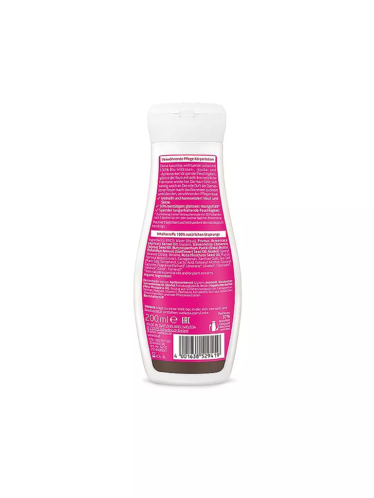 WELEDA | Lozione Corpo Nutriente alla Rosa Mosqueta 200ml | Senza colore