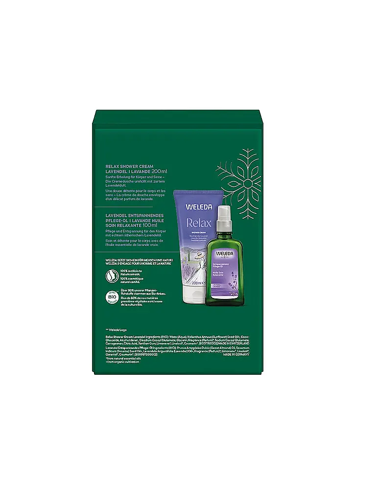 WELEDA | Relax Geschenkset Lavendel Relax Geschenkset Lavendel Relax Geschenkset Lavendel Relax Geschenkset Lavendel 200ml / 100ml | Senza colore