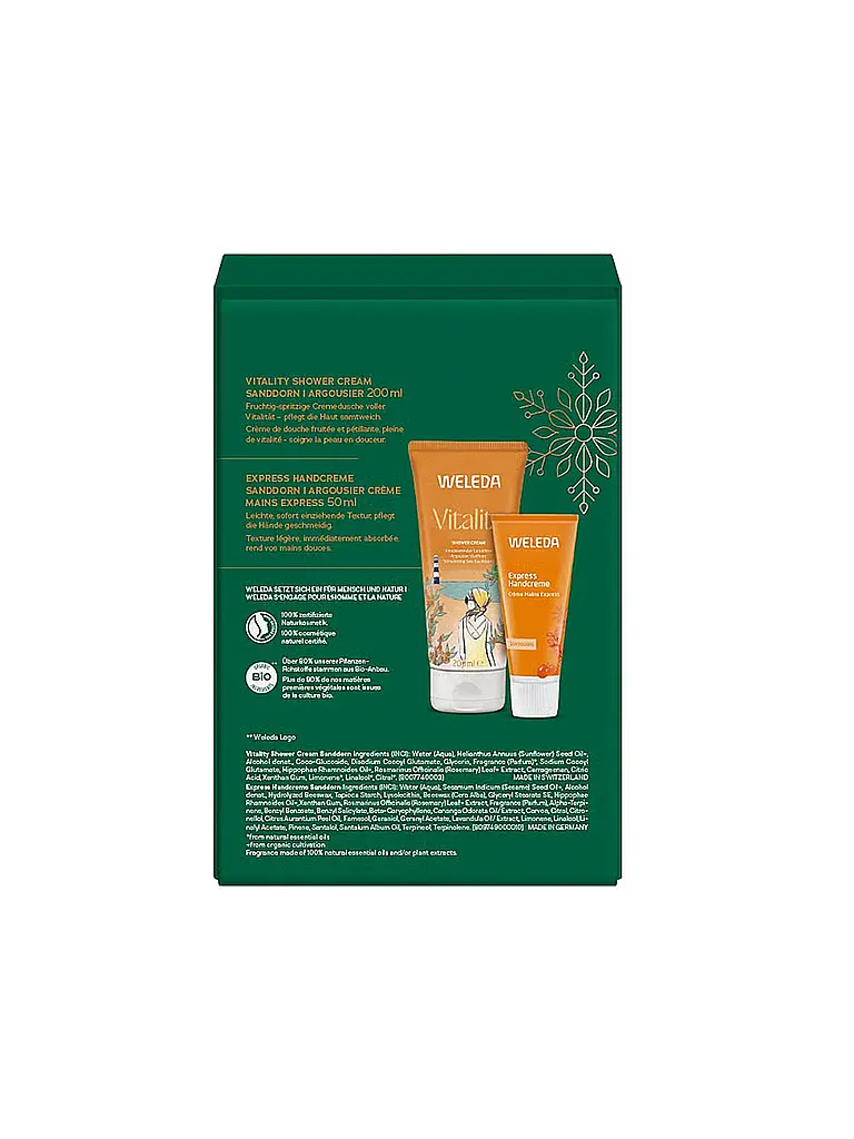 WELEDA | Set regalo Vitality al Sanddorno 200ml / 50ml | Senza colore