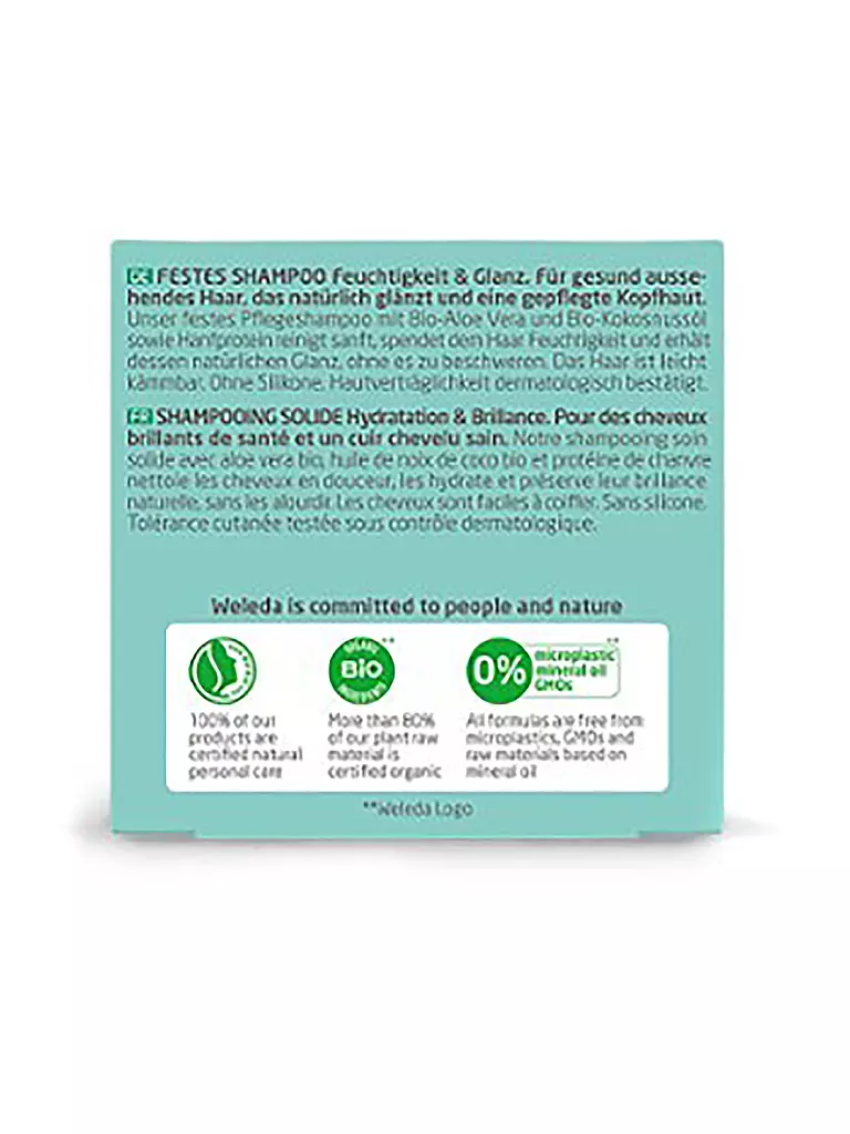 WELEDA | Shampoo solido idratazione e lucentezza 50g | 