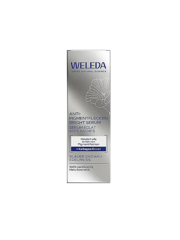 WELEDA | Siero Illuminante Anti-Macchie Pigmentarie Genziana Blu & Stella Alpina 30ml | Senza colore