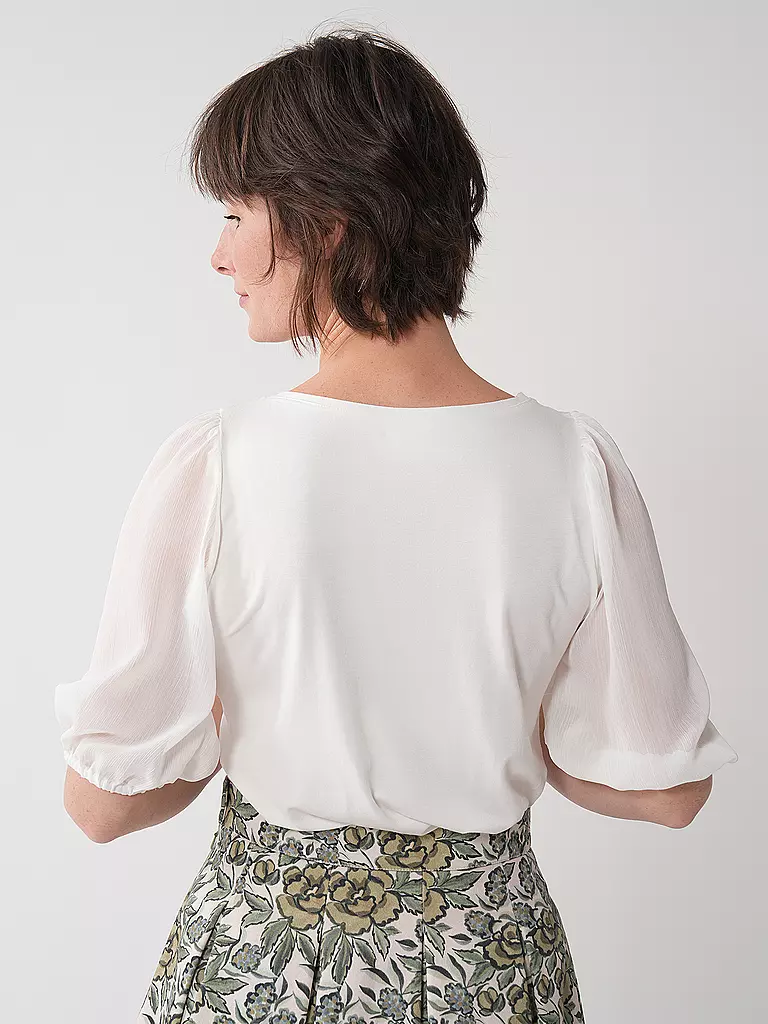 WENGER | Blusenshirt INN
Marke: WENGER
Farbe: creme
Kategorien: Moda,Donna

Lunghezza manica: Manica a 3/4
Scollo: Girocollo
Materiale: Jersey,Chiffon,Stretch,Viscosa,Mix
Motivo: Tinta unita
Vestibilità (capispalla): Regular | Crema