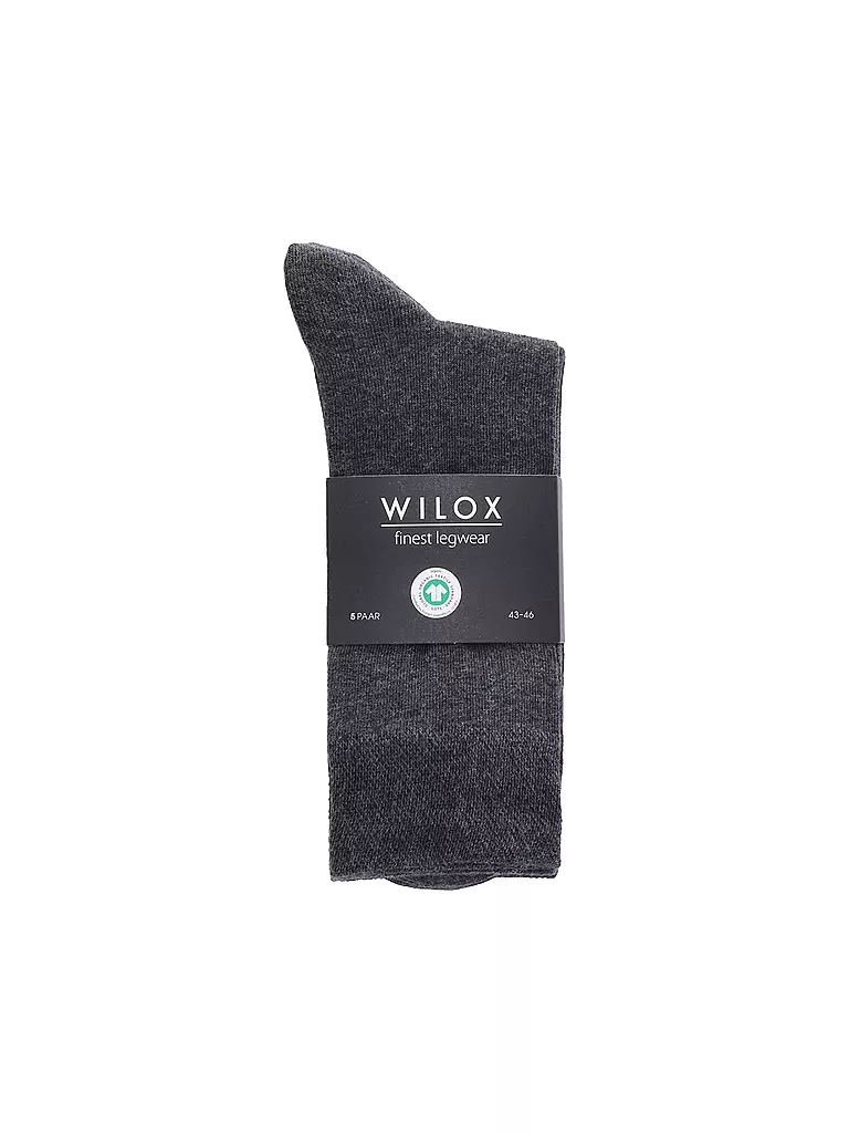 WILOX | Calzini, confezione da 5, antracite mélange |