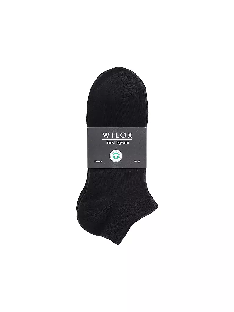 WILOX | Calzini sneaker confezione da 7 nero | 