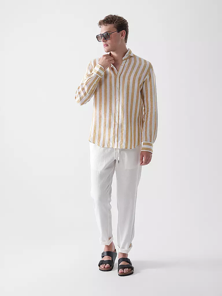 WINDSOR | Camicia di lino regular fit | Giallo