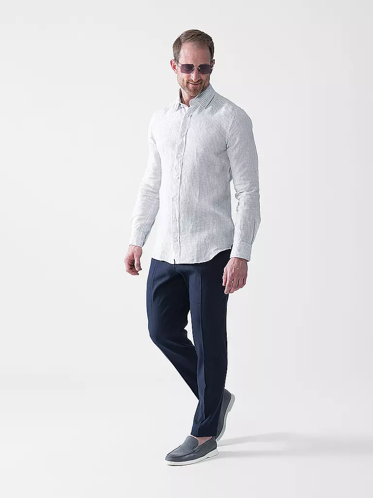WINDSOR | Camicia di lino regular fit | Blu
