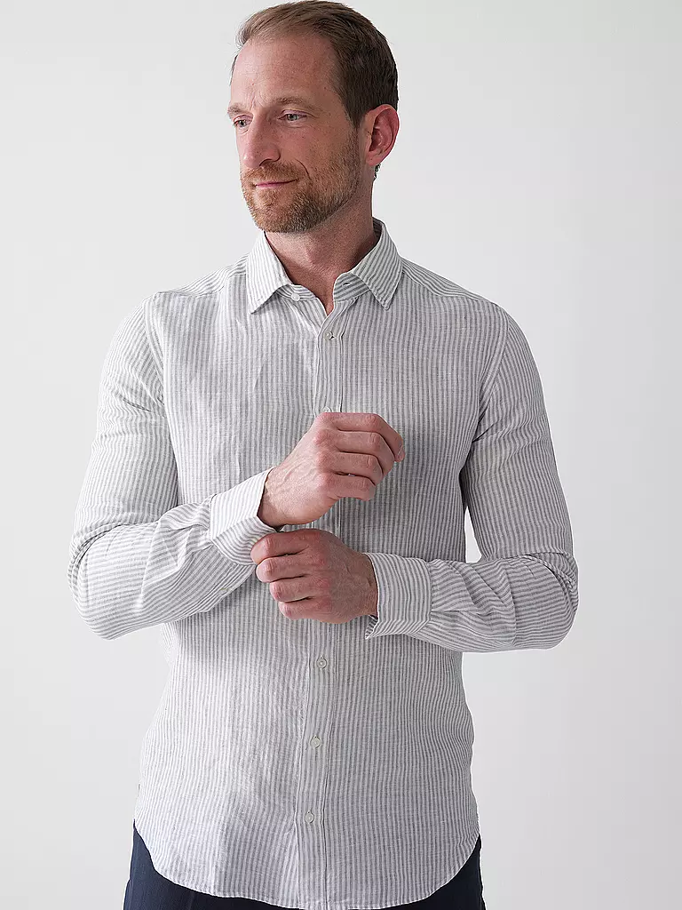 WINDSOR | Camicia di lino regular fit | Blu