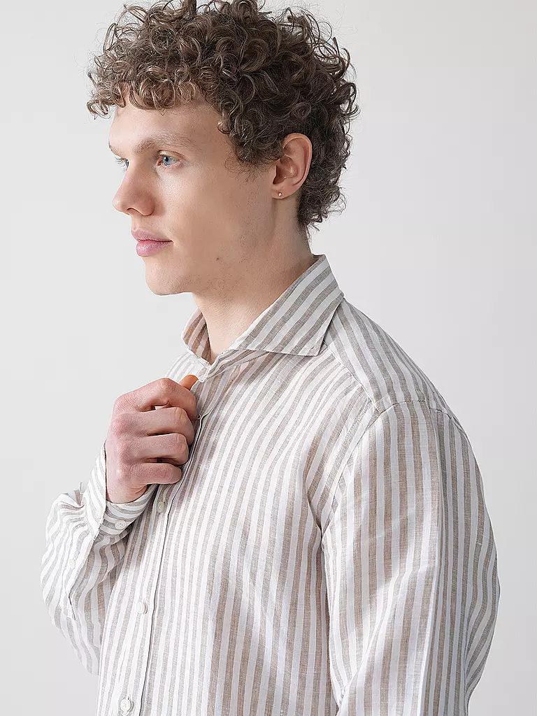 WINDSOR | Camicia di lino regular fit | Marrone