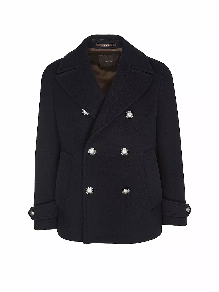 WINDSOR | Cappotto di lana | Blu scuro