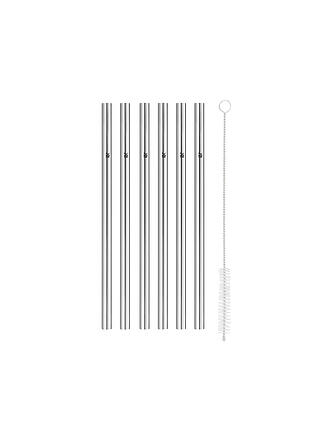 WMF | Set di 6 cannucce con spazzola BARIC 18cm Cromargan