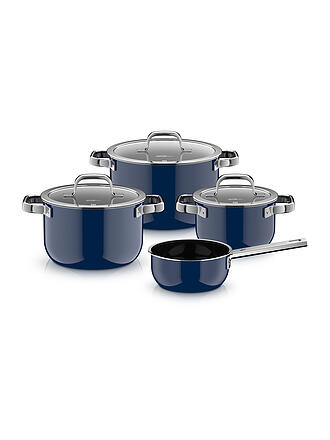 WMF | Set di pentole 4 pezzi Fusiontec Mineral Pro Tim Raue Ocean Blu scuro