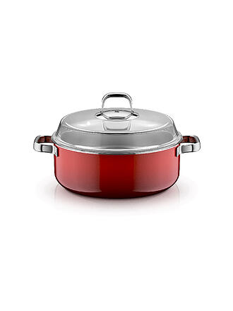 WMF | Tegame con coperchio in vetro FUSINTEC MINERAL PRO 6ml/28cm Passion Red