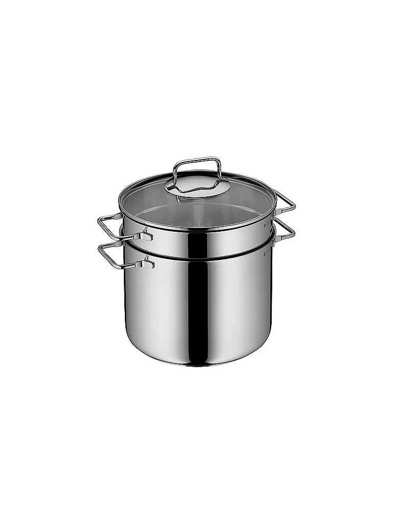 Pentola per pasta con coperchio 24 cm argento